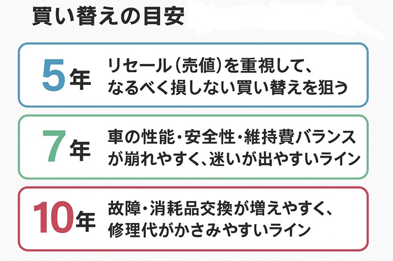 買い替えの目安